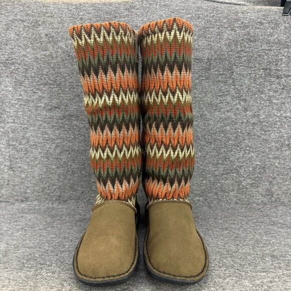 ✅Keen Auburn Navajo Suede Tall Pull On Sherpa Lined Knit Boots Women's Size 7 ✅ - Picture 6 of 9
